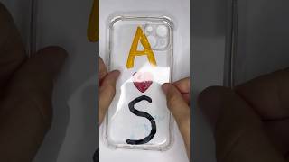 Satisfying phone case with acrylic colors ❤️🧡🖤 satisfying love heart satisfiyingart acrylic [upl. by Eremihc302]