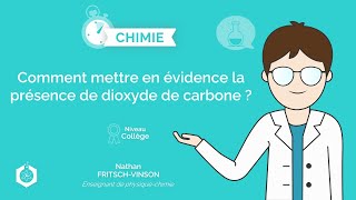 Expérience du test du dioxyde de carbone CO2 en 1 minute 🧪  chimie collège niveau 5ème et plus [upl. by Yrocej]