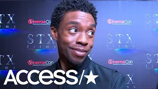 Chadwick Boseman Expertly Swerves Any Avengers Endgame Talk Im Dead  Access [upl. by Aivatnohs]