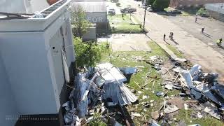 05072024 Bartlesville OK  Tornado Damage to Hampton InnWood Stuck into Walls like Spears [upl. by Clyde]