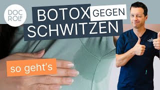 Extrem effektiv BOTOX gegen SCHWITZEN Achseln PoFalte amp Kopf – Dr Rolf Bartsch [upl. by Nalra]