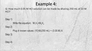 Dilutions Using M1V1M2V2 equation [upl. by Tayib]