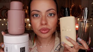 ASMR Body Care Show amp Tell  My Lotions amp Potions amp a lil cry sesh 💧 tapping liquid sounds [upl. by Imnubulo]