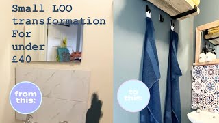 Downstairs loo transformation on a budget DIY … for under £40 [upl. by Nyllek777]