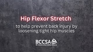 Hip Flexor Stretch – to help prevent back injury by loosening tight hip muscles [upl. by Nage780]