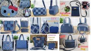 9 bolsos de mezclilla muy bonitos hechos con jeans viejosCompilationManualidades recicladas [upl. by Clemmy]