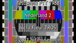 Testbeeld Nederland 2 1988 Intro Fleur TROS hifimuseumnl [upl. by Alurta]