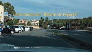 Mallorca 2016Paguera  Fahrt durch den quotBulevar de Pegueraquot [upl. by Eilliw]