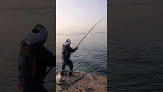 fishing early in the morning dogtooth fish its big [upl. by Ecnesse684]