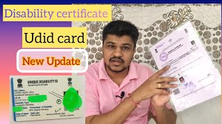 Disability Certificate And UDID Card New Update  swavlambancard disablitycertificate [upl. by Kisor460]