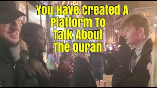 Leicester Square  Junior Has Questions For Two Dawah Stalls Do They Have The Answers [upl. by Pavier]