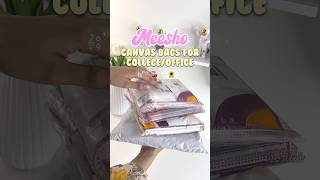 Canvas bags for college office ✨🌻  Meesho  Meesho Haul  meesho bags [upl. by Prudy]