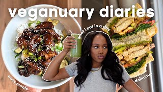 veganuary diaries ep 1 what I eat in a day  easy vegan recipes for beginners [upl. by Yelram]