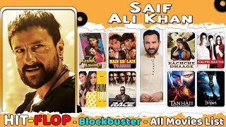 Saif Ali Khan All Hit and Flop Movie List Hindi  Saif Ali Khan All Films BoxOffice Verdict Devara [upl. by Tertia]