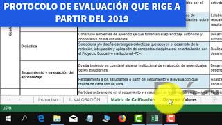 PROTOCOLO DE EVALUACIÓN DE DESEMPEÑO DOCENTE 2019 [upl. by Adnowat]