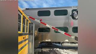 School bus driver gets kids to safety minutes before train crash  ABC7 Chicago [upl. by Lesoj346]