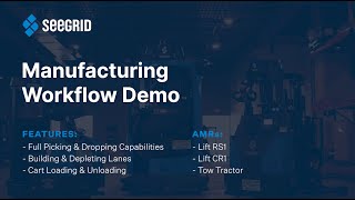 Seegrid Manufacturing Workflow Demo Featuring CR1 RS1 and Tow Tractor [upl. by Short]