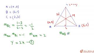 Find the orthocentre of the triangle whose vertices are 0 0 6 1 and 2 3 [upl. by Gladdie]