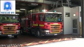 3x Pumper 1B MFB Central Melbourne Fire Station [upl. by Letnoj991]