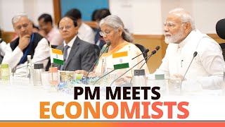 PM Modi chairs a meeting with NITI Aayog officials and economists [upl. by Nagel]