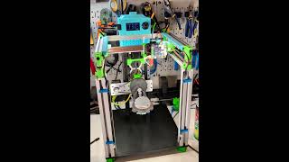 open source mod0 coreXY 3D printer with wireless extruder CAN  power transmitted via copper rails [upl. by Mordecai813]