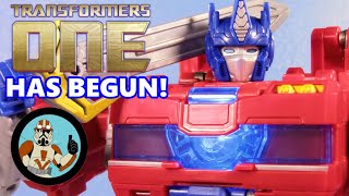 Transformers ONE toys are HERE Ultimate Orion Pax to Optimus Prime Electronic Figure [upl. by Heinrick]