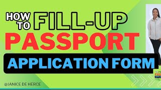 Paano mag fillup ng Passport Form [upl. by Llerdna]