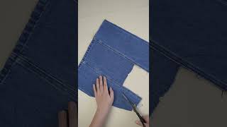 Transform old jeans into a crescent bag sewing diy handmade upcycling [upl. by Noda527]