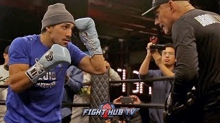 BEAST TEOFIMO LOPEZ WRECKS PADS WITH POWER amp PRECISION DURING WORKOUT WITH FATHER [upl. by Timoteo575]