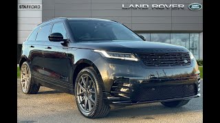 New Range Rover Velar 30 D300 MHEV Dynamic HSE in Santorini Black I Stafford Land Rover [upl. by Ynaiffit21]