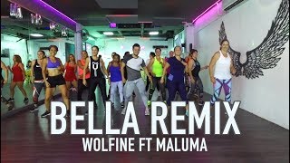 Bella Remix  Wolfine ft Maluma by Cesar James Zumba Cardio Extremo Cancun [upl. by Annait544]