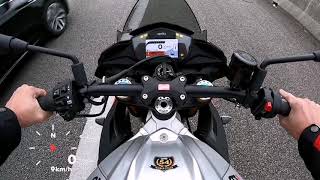 Aprilia Tuono V4 1100 factory 2018 0Top speed MotoTopSpeed [upl. by Esiuqram]