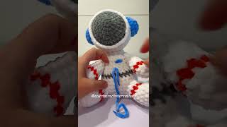 astronaut crochet amigurumi cute fiberart moonwalk [upl. by Aenahs635]