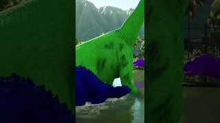 TRex vs IRex vs Green Brachiosaurus shorts jurassicworld dinosaur [upl. by Nitaf]