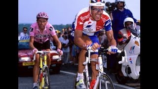 Tour 1995 Etapa 09 LA PLAGNE Indurain vs Alex Zulle [upl. by Nnylacissej]