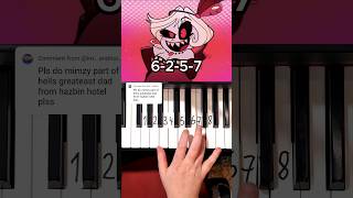 Hells Greatest Dad but its Mimzys part Hazbin Hotel Piano Tutorial shorts [upl. by Urian]