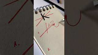 How to sign the letter K❤️ [upl. by Yatnoed]