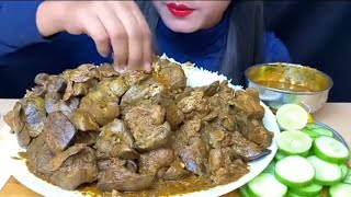 Chicken liver curry with rice and salad 😃😃 [upl. by Ayotaj870]