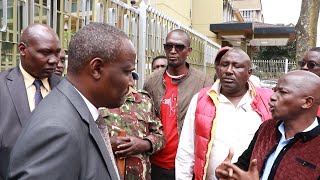 See how CS Mbadi addressed matatu movement protestors outside Treasury building [upl. by Chaunce971]