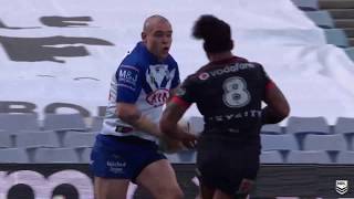 2018 NRL Big Hits  Gavet sends Klemmer flying [upl. by Jarret50]