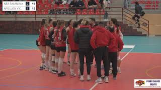 Nea Salamina vs Apollon VC Cyprus Opap League Women 202324 [upl. by Amery]