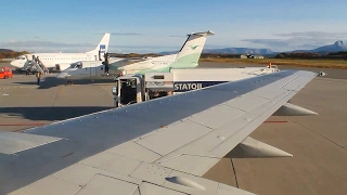 SAS Scandinavian Airlines SK4577 737500 TromsøBodøTrondheim Safety Takeoff Inflight Landing [upl. by Calysta]