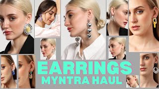 EARRINGS MYNTRA HAUL Starting from ₹150 DeepikaLookbook earrings myntrahaul [upl. by Neelyar]