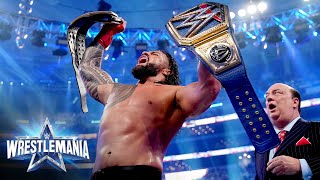 Roman Reigns is the new Undisputed WWE Universal Champion WrestleMania 38 WWE Network Exclusive [upl. by Gerhan]