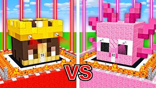 MONGO vs AXY MOST Secure House Battle in Minecraft [upl. by Gearhart]