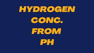 To find out Hydrogen ion concentration from pH of the solution [upl. by Fiedler]