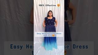 Easy Hack  Right your loose Dresses 😱fashionhacks hacks meesho ytshorts viral shortsyoutubes [upl. by Reppart]