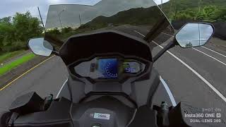 SYM MAXSYM TL500 原廠尾速top speed Insta360 one R test測試 短風鏡隧道內無車無風車手66kg 距離約1000m 約130km後全油門 [upl. by Rankin429]