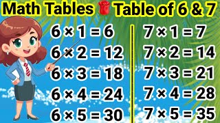 Table of 6 and 7 6 aur 7 ka Table 6 ka Table 7 ka Table Table 6 amp 7 Pahada 6 aur 7 tableof6and7 [upl. by Scribner]