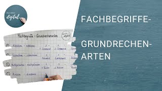 Fachbegriffe  Grundrechenarten alles was du wissen musst [upl. by Arnst]